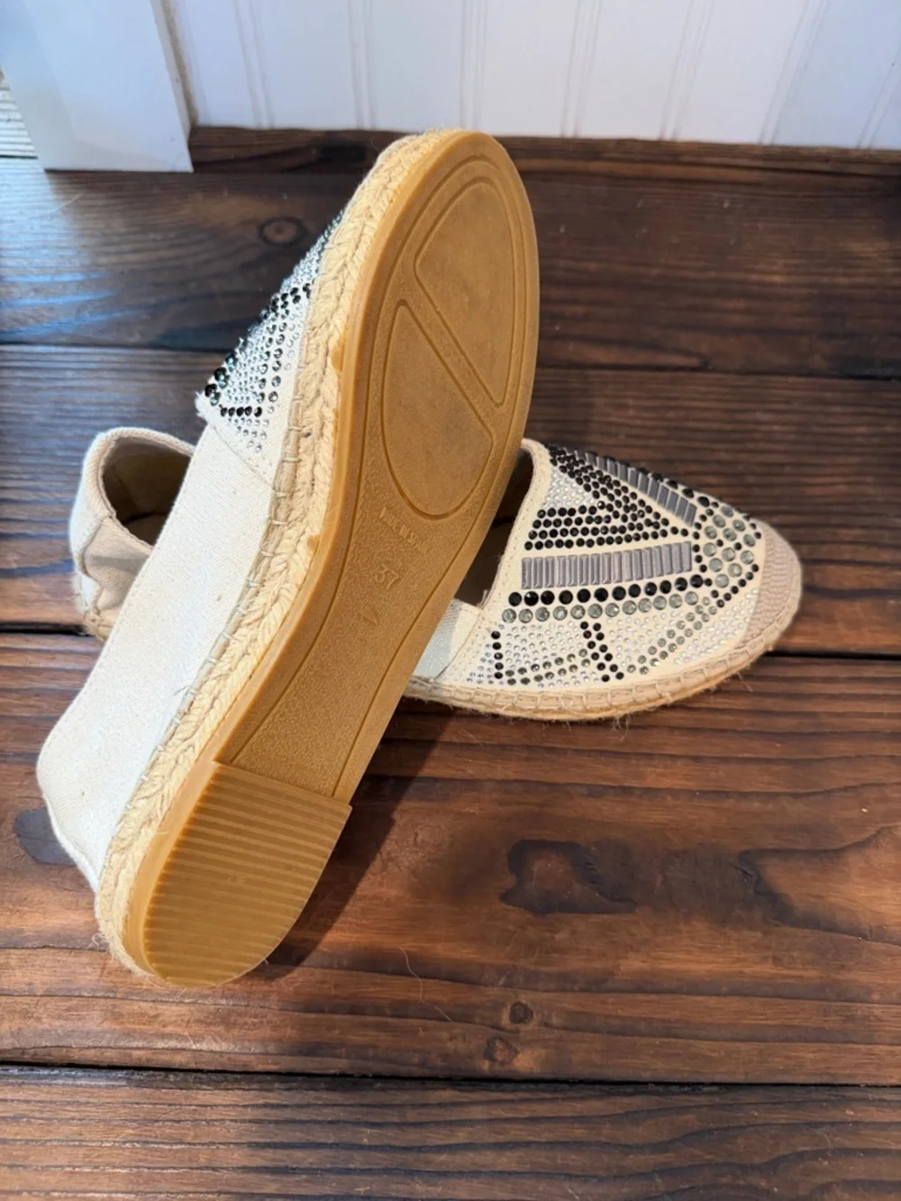 Vidorreta Spain Espadrille Slip-On with  Stud Detailing